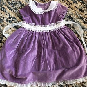 COPY - Laura Ashley London purple velour dress